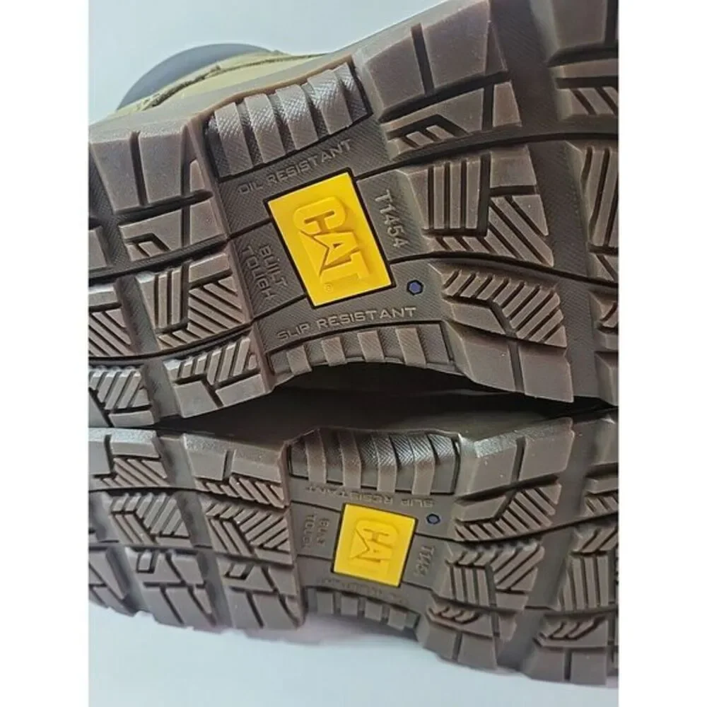 CAT Caterpillar‎ P91268 Men's Sz 14 Mobilize Alloy Toe Fossil Leather Work Boots